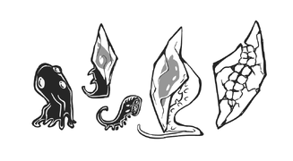 Concept art of "eldritch influence" on the Heretics' base.