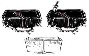 Concept art of the Cultist's altar.