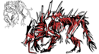 Concept art for the Scarlet Behemoth.