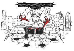 Concept art of an altar with no Devotion.