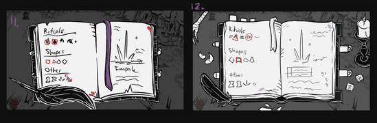 Concept art for The Grimoire's interior.